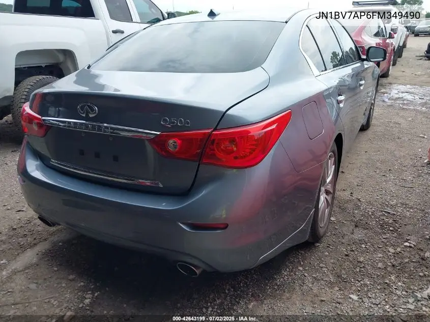 2015 Infiniti Q50 VIN: JN1BV7AP6FM349490 Lot: 42643199