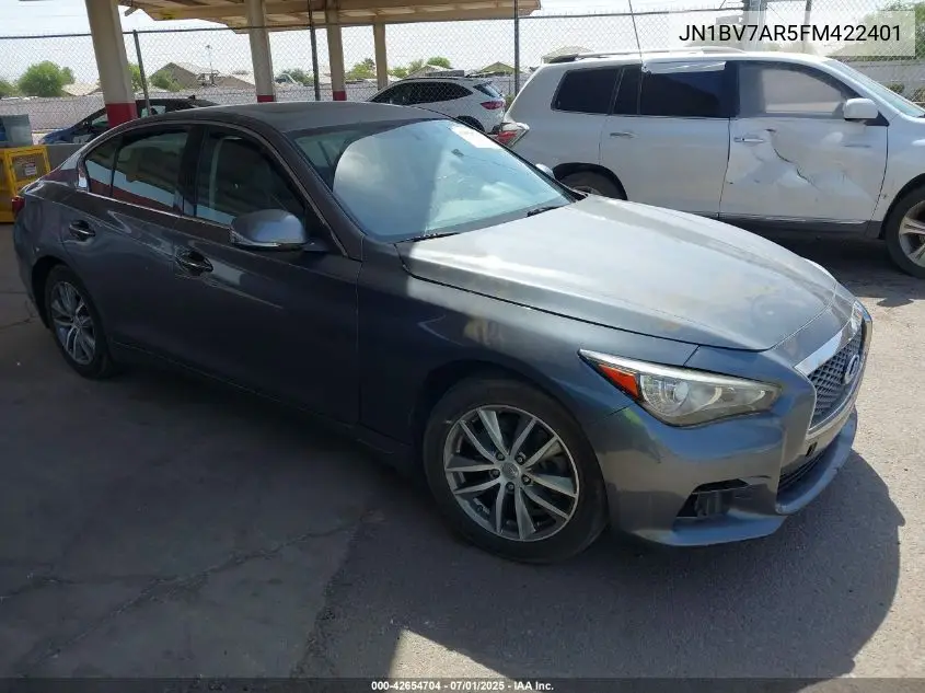 2015 Infiniti Q50 Premium VIN: JN1BV7AR5FM422401 Lot: 42654704