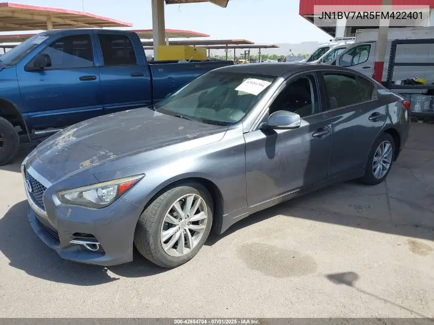 2015 Infiniti Q50 Premium VIN: JN1BV7AR5FM422401 Lot: 42654704