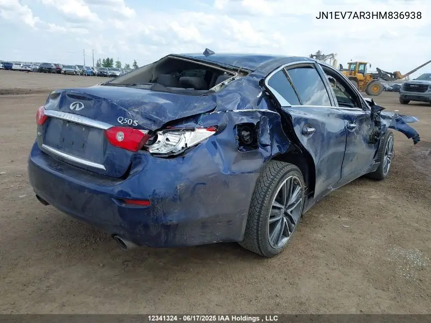 2017 Infiniti Q50 Premium/Sport/Se VIN: JN1EV7AR3HM836938 Lot: 12341324