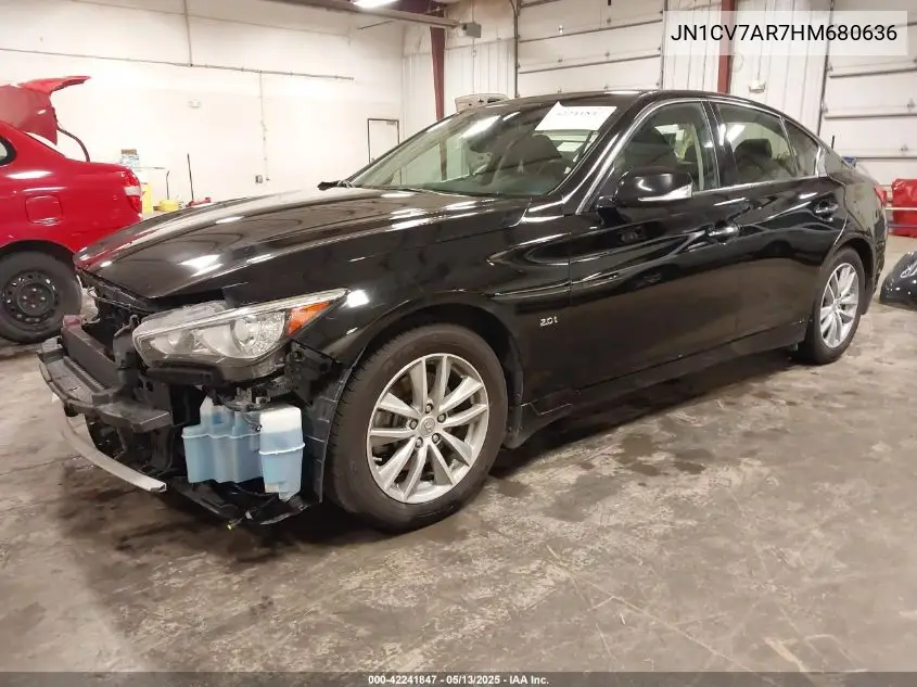 2017 Infiniti Q50 2.0T Premium VIN: JN1CV7AR7HM680636 Lot: 42241847