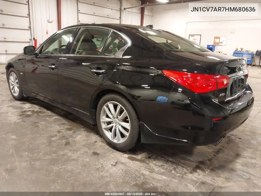 2017 Infiniti Q50 2.0T Premium VIN: JN1CV7AR7HM680636 Lot: 42241847