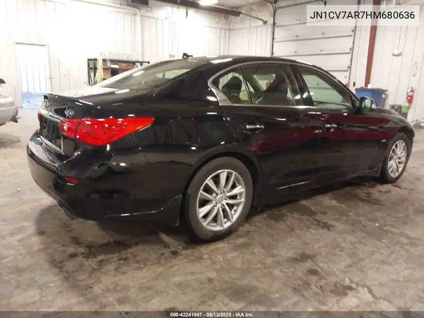 2017 Infiniti Q50 2.0T Premium VIN: JN1CV7AR7HM680636 Lot: 42241847