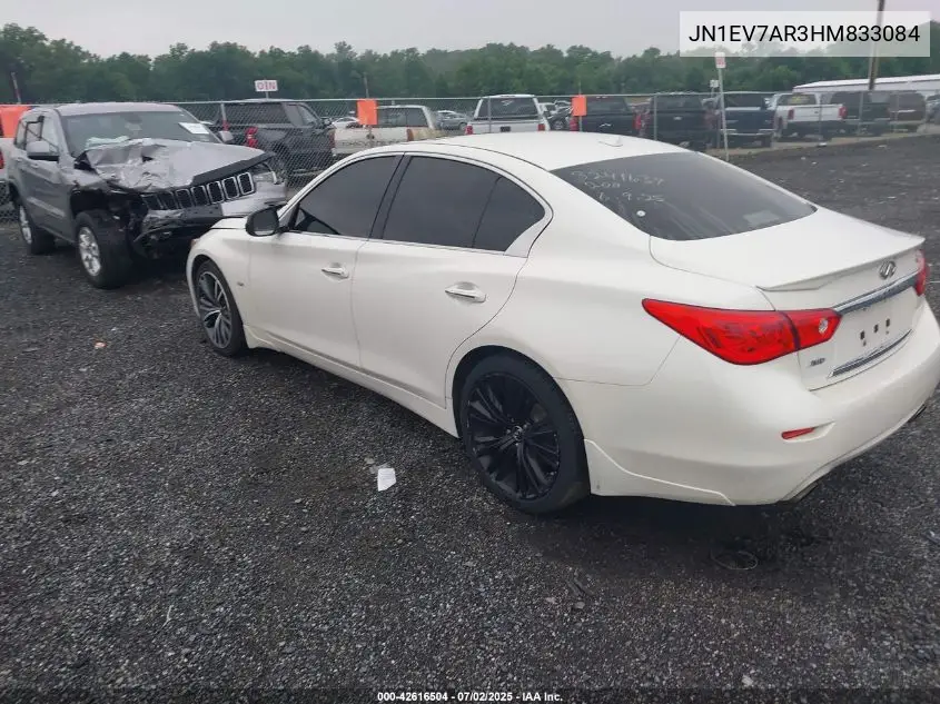 2017 Infiniti Q50 3.0T Premium VIN: JN1EV7AR3HM833084 Lot: 42616504