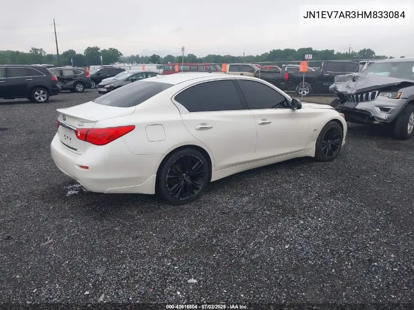 2017 Infiniti Q50 3.0T Premium VIN: JN1EV7AR3HM833084 Lot: 42616504
