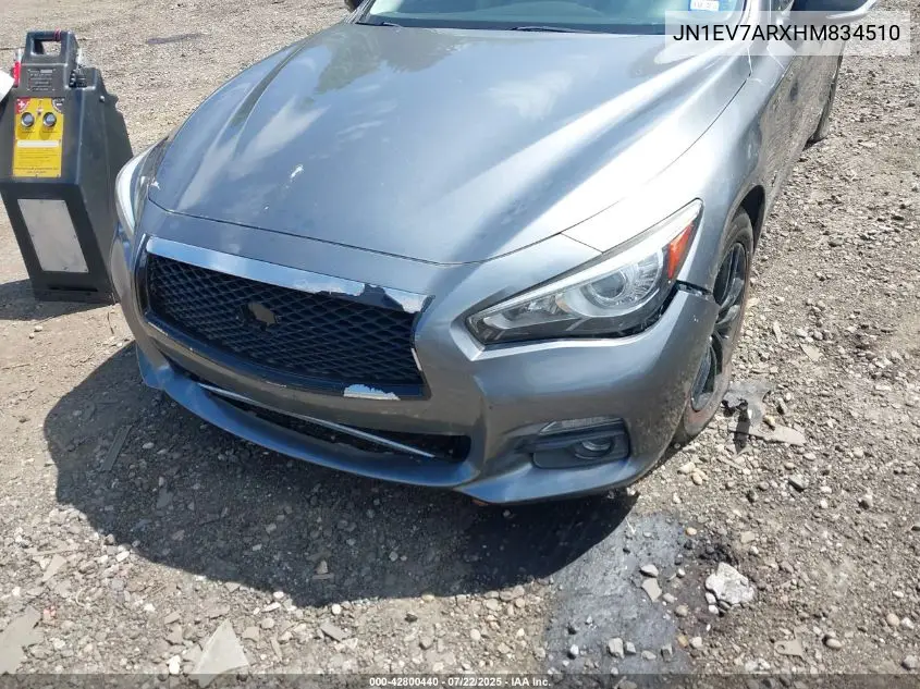 2017 Infiniti Q50 3.0T Premium VIN: JN1EV7ARXHM834510 Lot: 42800440