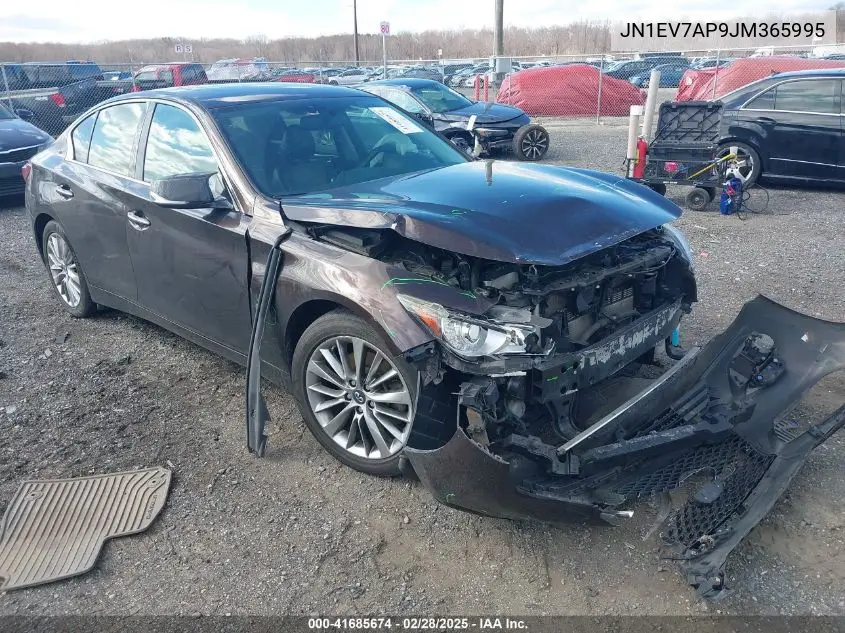 2018 Infiniti Q50 3.0T Luxe VIN: JN1EV7AP9JM365995 Lot: 41685674
