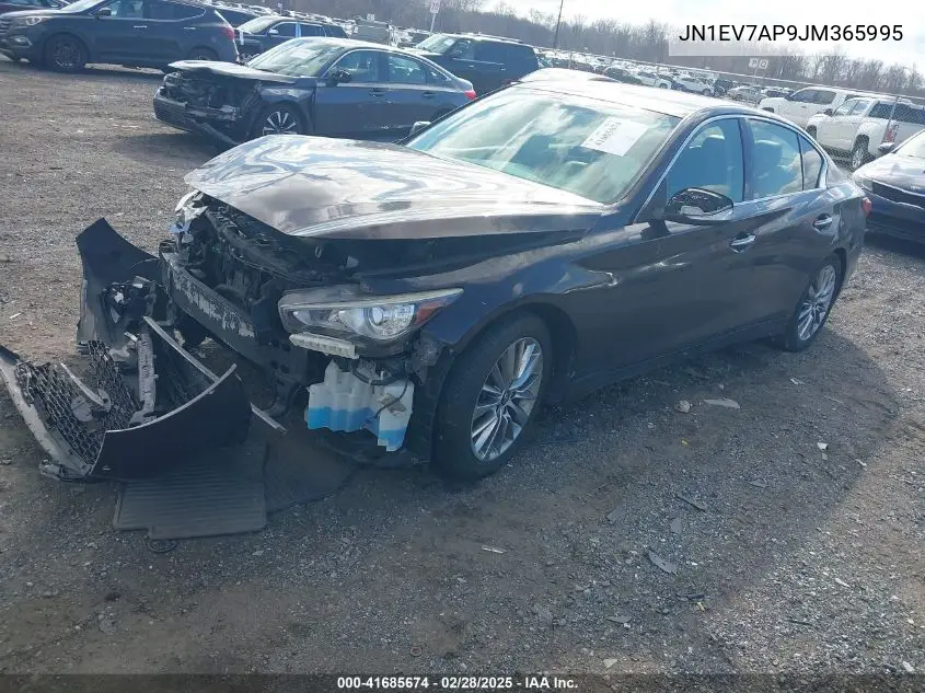2018 Infiniti Q50 3.0T Luxe VIN: JN1EV7AP9JM365995 Lot: 41685674