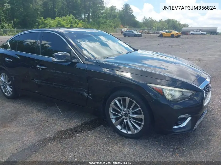 2018 Infiniti Q50 3.0T Luxe VIN: JN1EV7AP3JM356824 Lot: 42233119