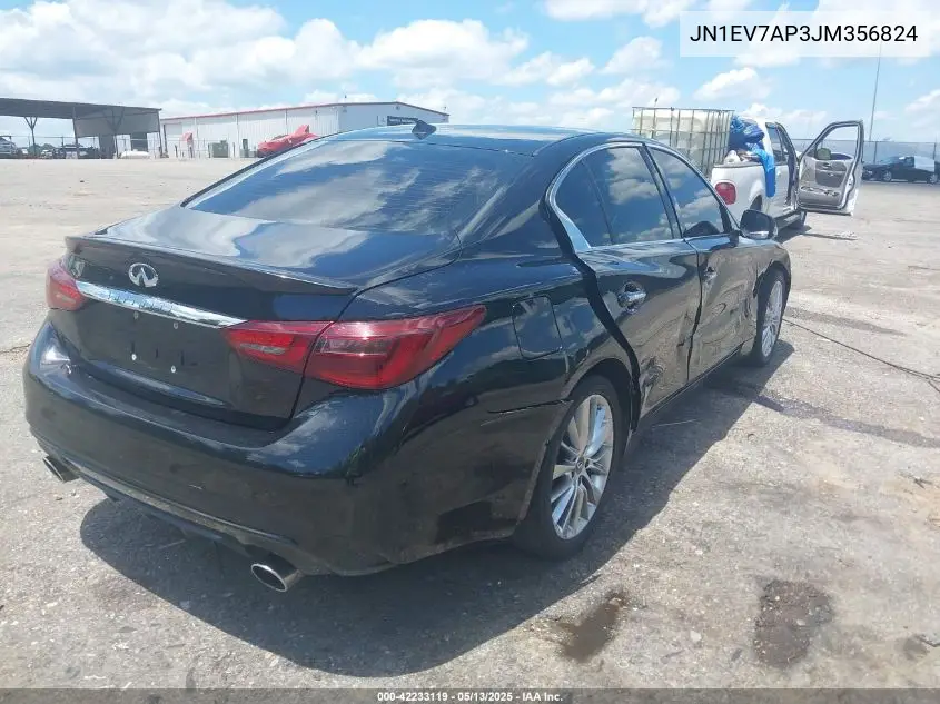 2018 Infiniti Q50 3.0T Luxe VIN: JN1EV7AP3JM356824 Lot: 42233119