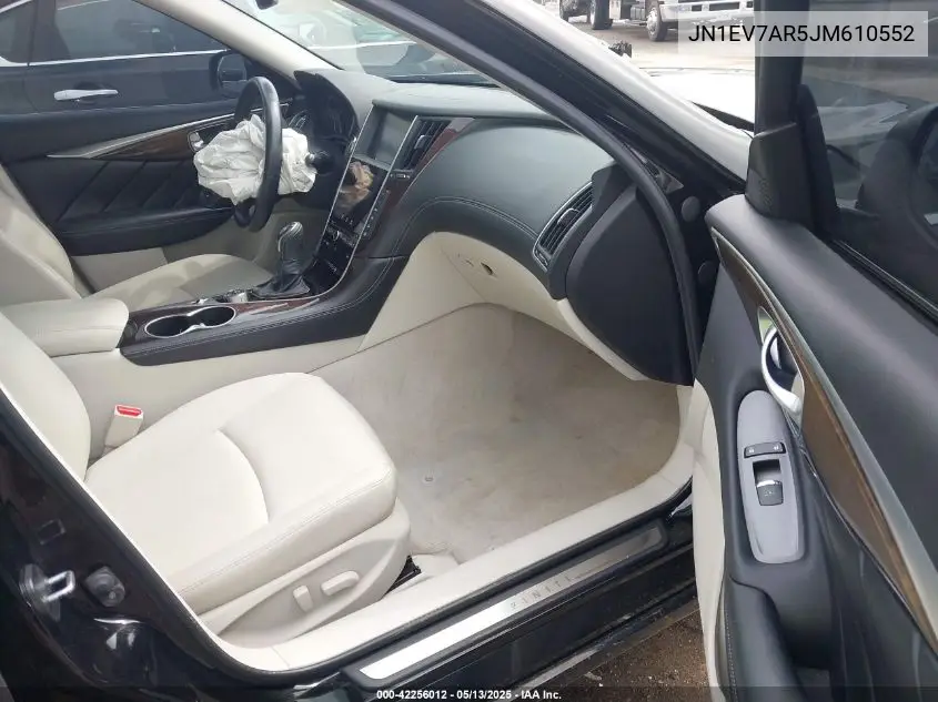 2018 Infiniti Q50 3.0T Luxe VIN: JN1EV7AR5JM610552 Lot: 42256012