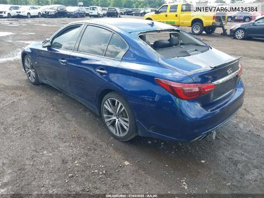 2018 Infiniti Q50 3.0T Sport VIN: JN1EV7AR6JM434384 Lot: 42602980