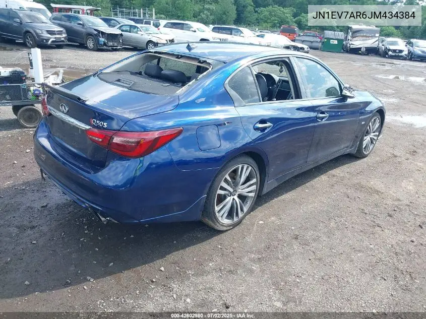 2018 Infiniti Q50 3.0T Sport VIN: JN1EV7AR6JM434384 Lot: 42602980