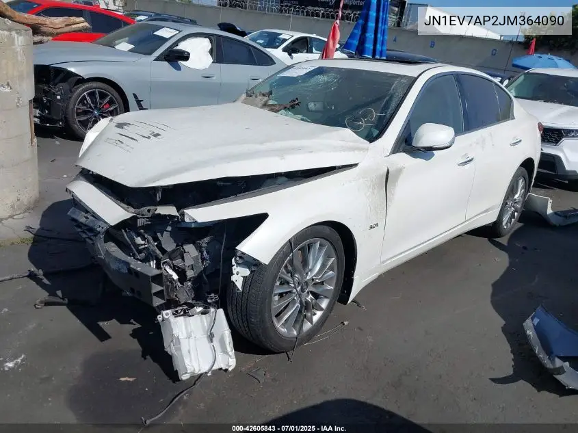 2018 Infiniti Q50 3.0T Luxe VIN: JN1EV7AP2JM364090 Lot: 42605843