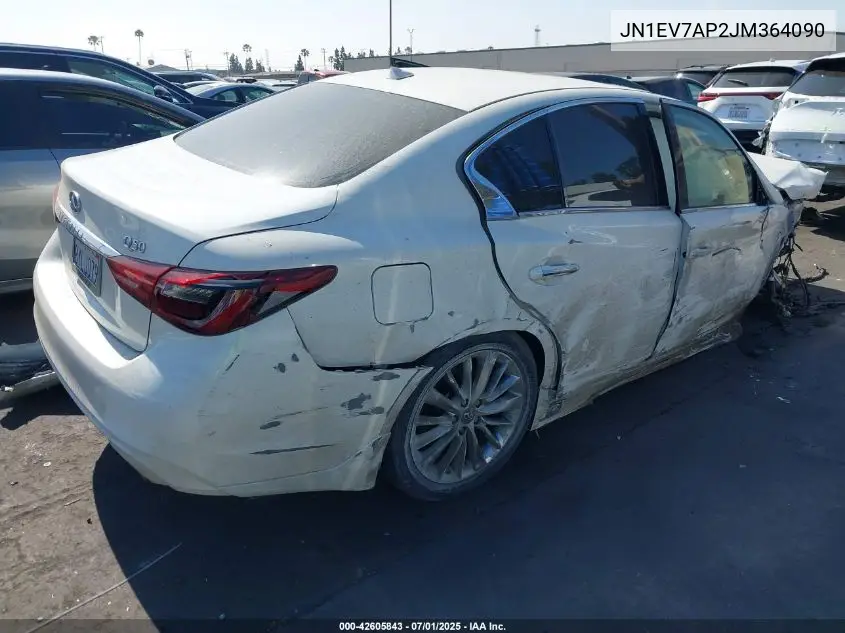2018 Infiniti Q50 3.0T Luxe VIN: JN1EV7AP2JM364090 Lot: 42605843