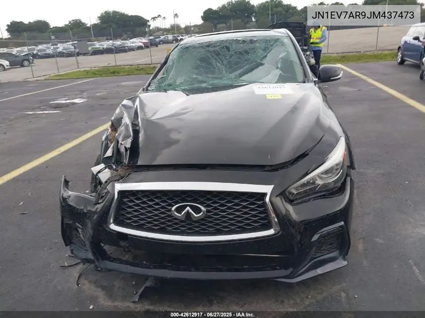2018 Infiniti Q50 3.0T Luxe VIN: JN1EV7AR9JM437473 Lot: 42612917