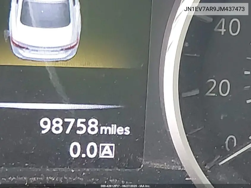 2018 Infiniti Q50 3.0T Luxe VIN: JN1EV7AR9JM437473 Lot: 42612917