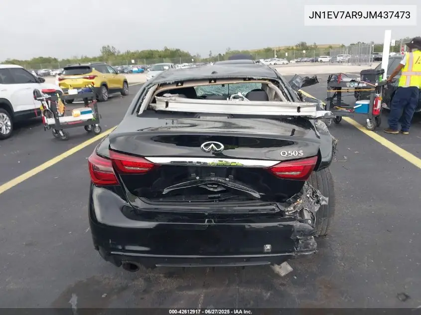 2018 Infiniti Q50 3.0T Luxe VIN: JN1EV7AR9JM437473 Lot: 42612917