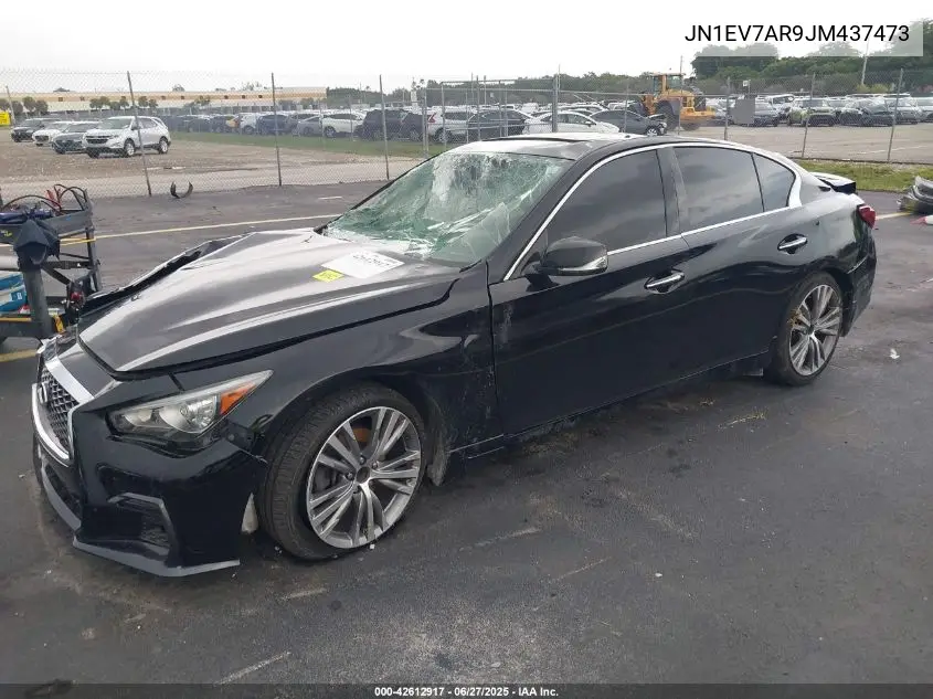 2018 Infiniti Q50 3.0T Luxe VIN: JN1EV7AR9JM437473 Lot: 42612917