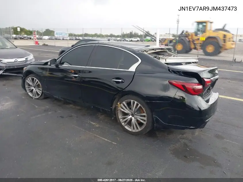 2018 Infiniti Q50 3.0T Luxe VIN: JN1EV7AR9JM437473 Lot: 42612917