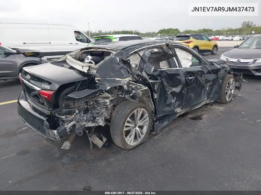 2018 Infiniti Q50 3.0T Luxe VIN: JN1EV7AR9JM437473 Lot: 42612917