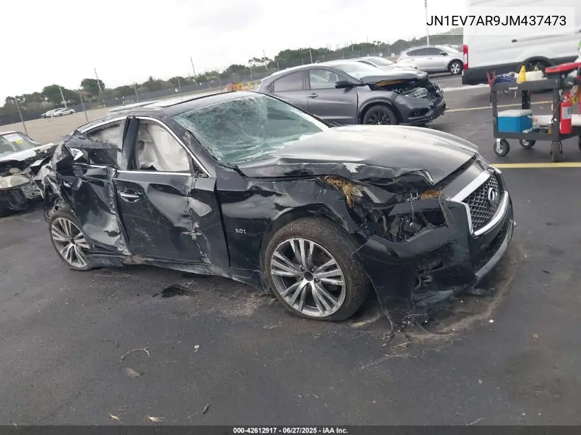 2018 Infiniti Q50 3.0T Luxe VIN: JN1EV7AR9JM437473 Lot: 42612917