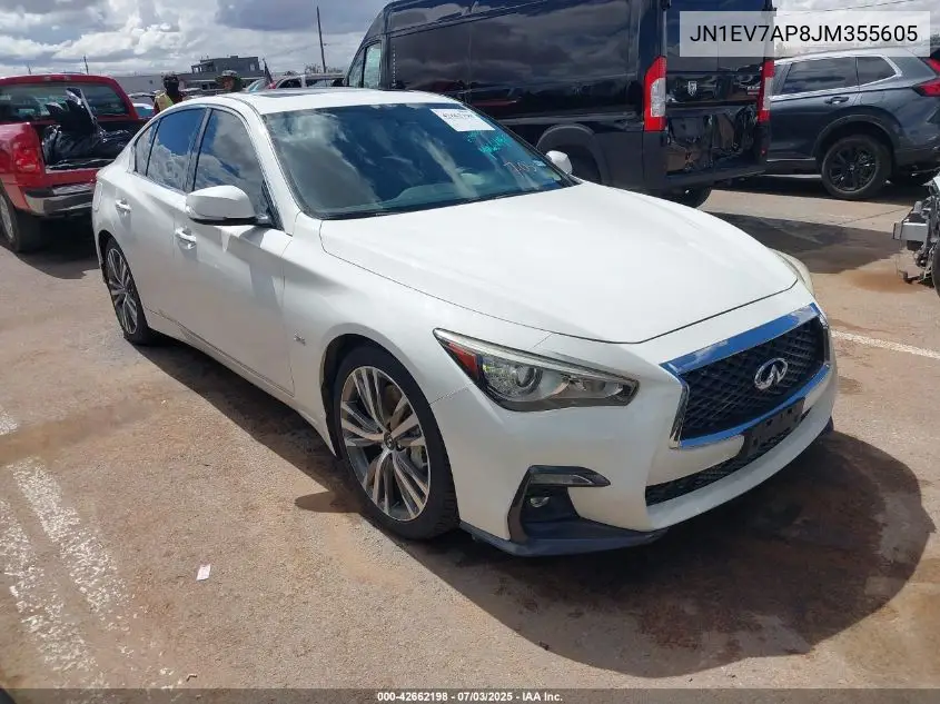 2018 Infiniti Q50 3.0T Sport VIN: JN1EV7AP8JM355605 Lot: 42662198