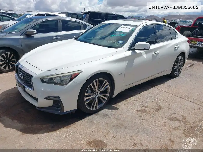 2018 Infiniti Q50 3.0T Sport VIN: JN1EV7AP8JM355605 Lot: 42662198