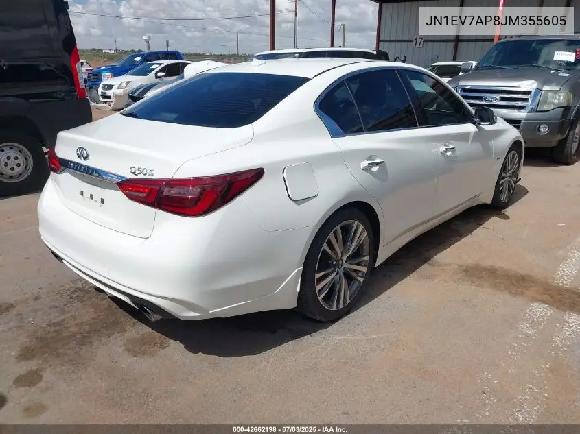 2018 Infiniti Q50 3.0T Sport VIN: JN1EV7AP8JM355605 Lot: 42662198
