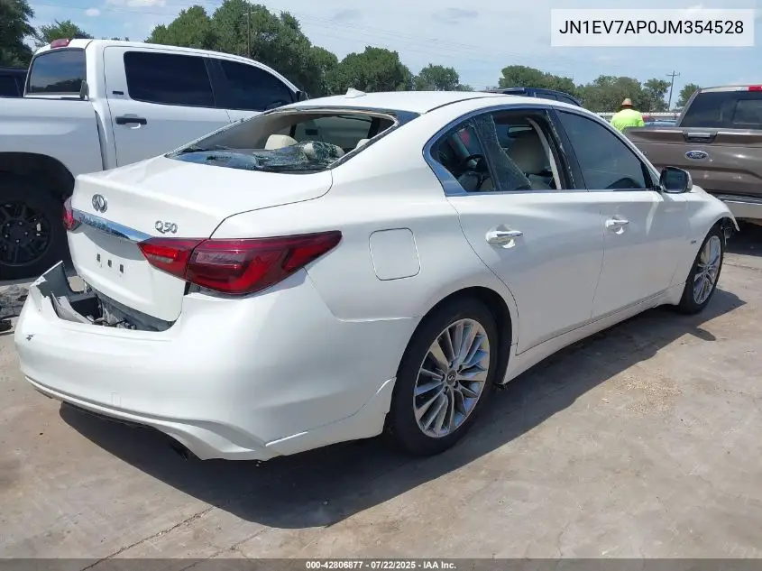 2018 Infiniti Q50 3.0T Luxe VIN: JN1EV7AP0JM354528 Lot: 42806877