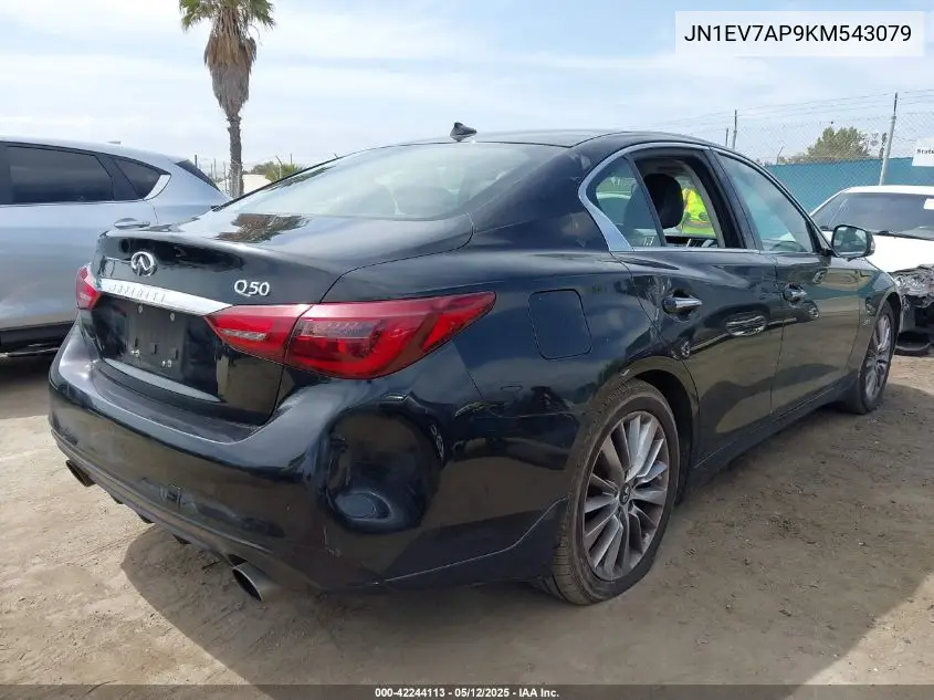 2019 Infiniti Q50 3.0T Luxe VIN: JN1EV7AP9KM543079 Lot: 42244113