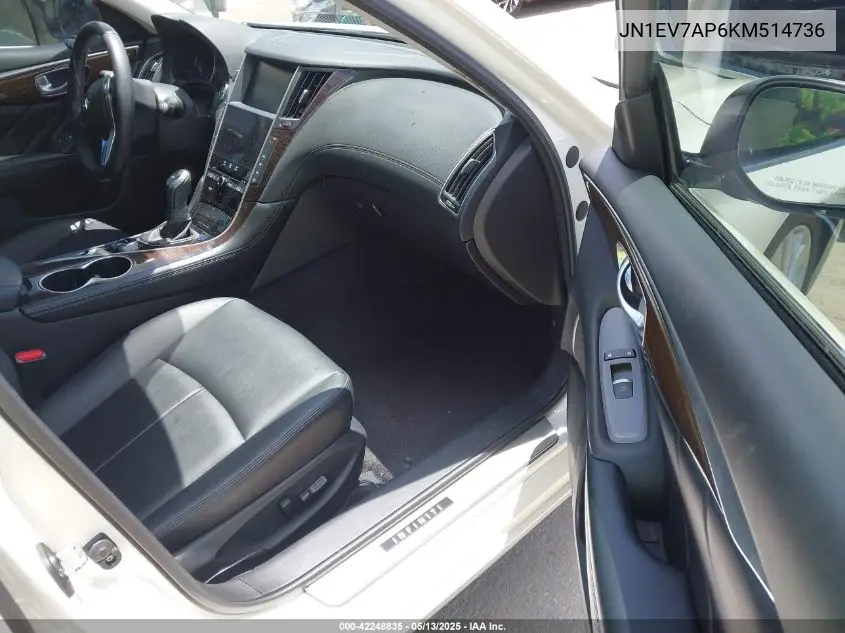 2019 Infiniti Q50 3.0T Luxe VIN: JN1EV7AP6KM514736 Lot: 42248835