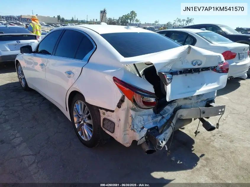 2019 Infiniti Q50 3.0T Signature Edition VIN: JN1EV7AP1KM541570 Lot: 42603581