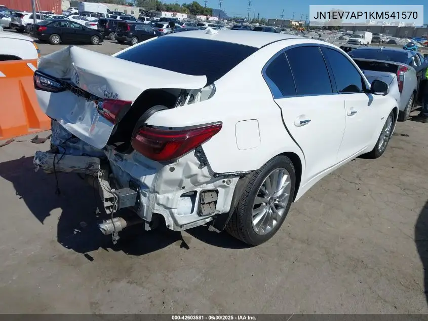2019 Infiniti Q50 3.0T Signature Edition VIN: JN1EV7AP1KM541570 Lot: 42603581