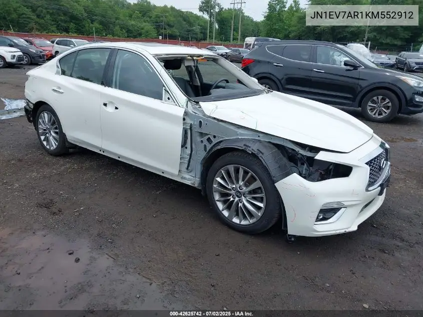 2019 Infiniti Q50 3.0T Luxe VIN: JN1EV7AR1KM552912 Lot: 42625742