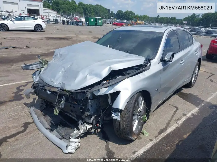 2019 Infiniti Q50 3.0T Luxe VIN: JN1EV7AR1KM558029 Lot: 42626222