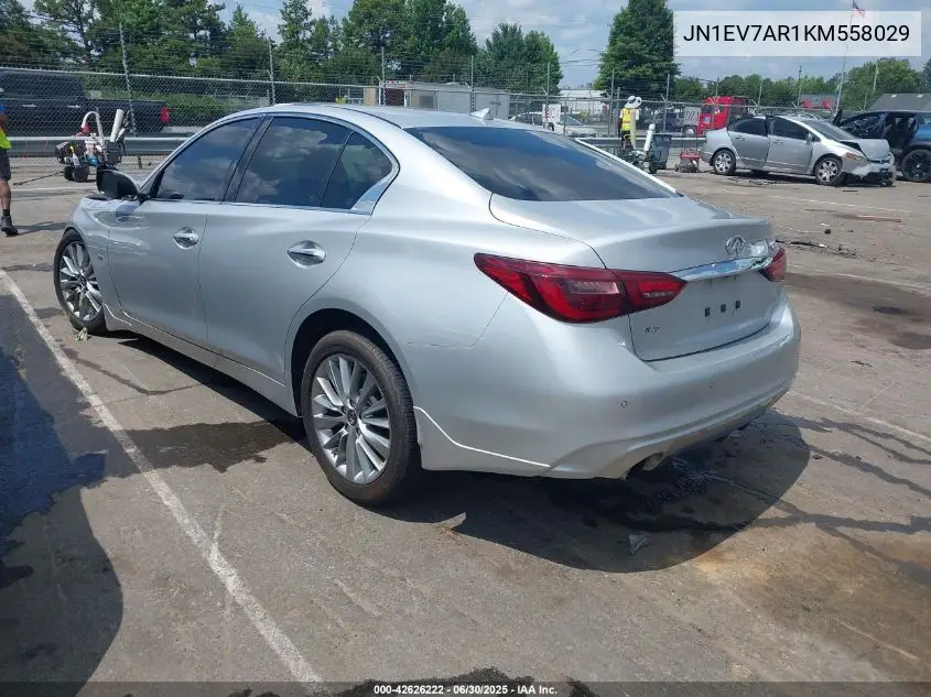 2019 Infiniti Q50 3.0T Luxe VIN: JN1EV7AR1KM558029 Lot: 42626222