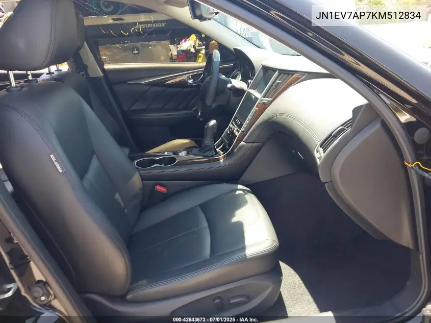 2019 Infiniti Q50 3.0T Luxe VIN: JN1EV7AP7KM512834 Lot: 42643673