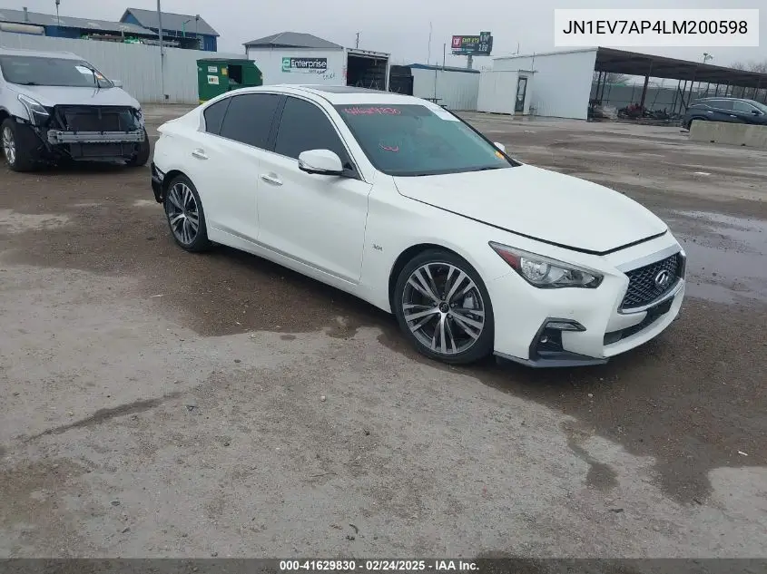 2020 Infiniti Q50 Sport VIN: JN1EV7AP4LM200598 Lot: 41629830