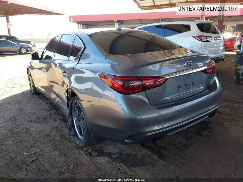 2020 Infiniti Q50 Sport VIN: JN1EV7AP8LM200197 Lot: 42270721