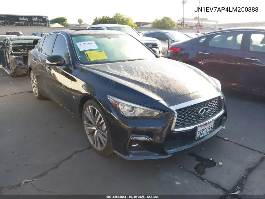 2020 Infiniti Q50 Sport VIN: JN1EV7AP4LM200388 Lot: 42595654