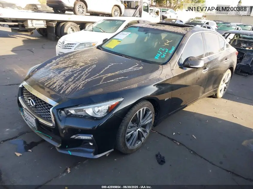 2020 Infiniti Q50 Sport VIN: JN1EV7AP4LM200388 Lot: 42595654