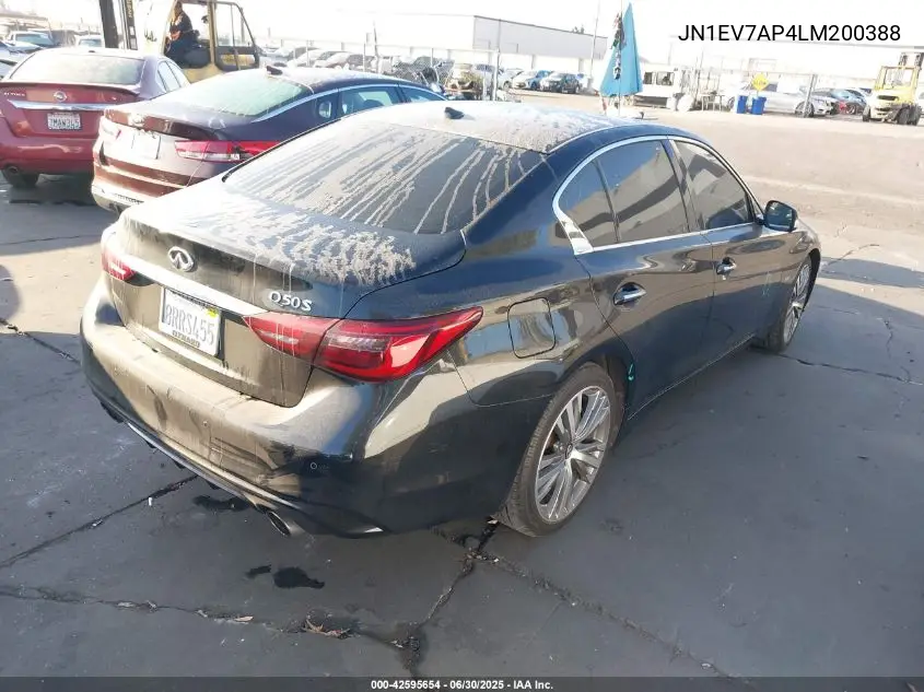 2020 Infiniti Q50 Sport VIN: JN1EV7AP4LM200388 Lot: 42595654