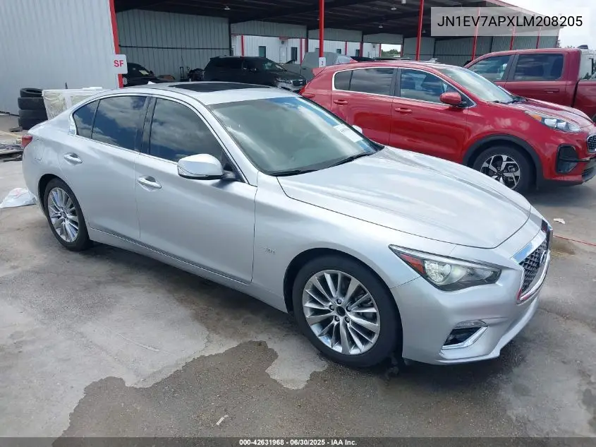 2020 Infiniti Q50 Luxe VIN: JN1EV7APXLM208205 Lot: 42631968