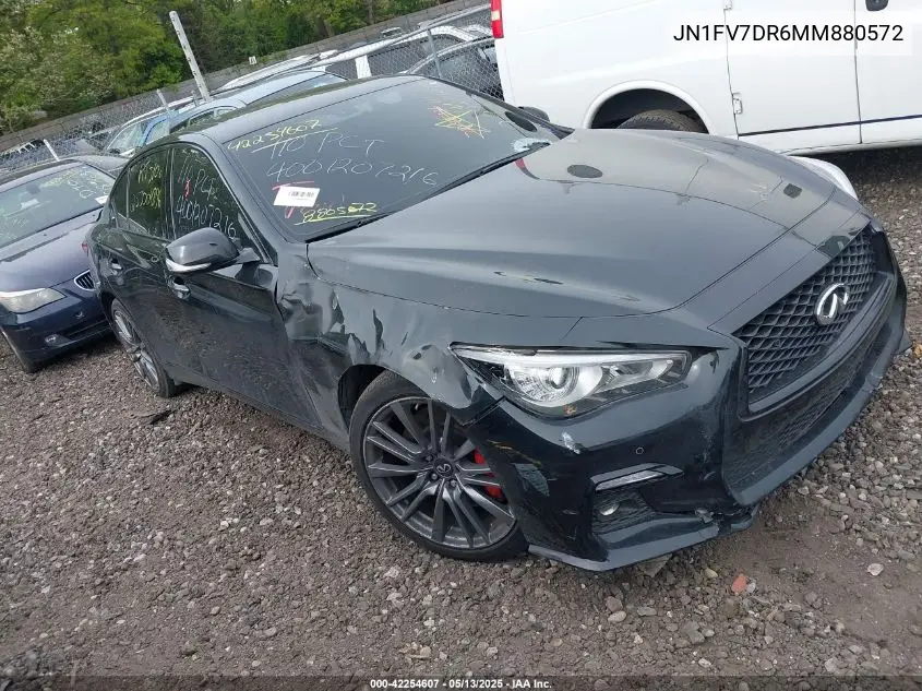2021 Infiniti Q50 Red Sport 400 Awd VIN: JN1FV7DR6MM880572 Lot: 42254607