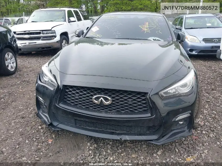 2021 Infiniti Q50 Red Sport 400 Awd VIN: JN1FV7DR6MM880572 Lot: 42254607