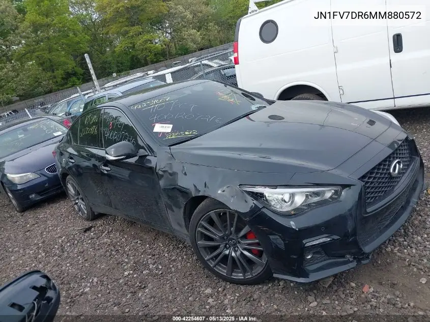 2021 Infiniti Q50 Red Sport 400 Awd VIN: JN1FV7DR6MM880572 Lot: 42254607