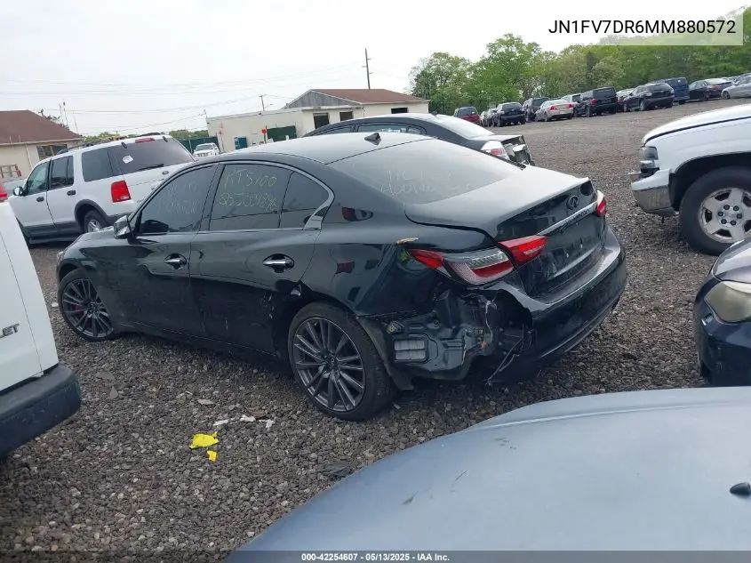 2021 Infiniti Q50 Red Sport 400 Awd VIN: JN1FV7DR6MM880572 Lot: 42254607