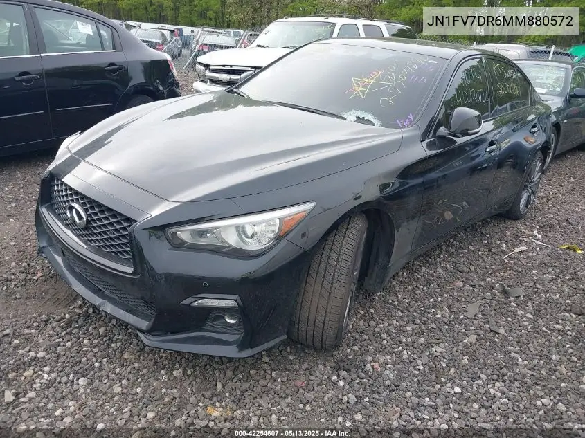 2021 Infiniti Q50 Red Sport 400 Awd VIN: JN1FV7DR6MM880572 Lot: 42254607