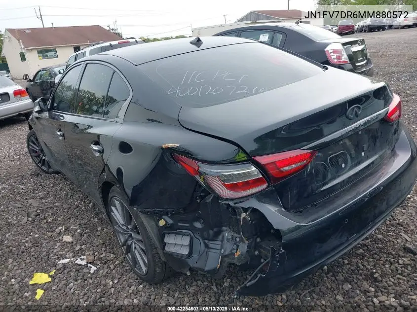 2021 Infiniti Q50 Red Sport 400 Awd VIN: JN1FV7DR6MM880572 Lot: 42254607